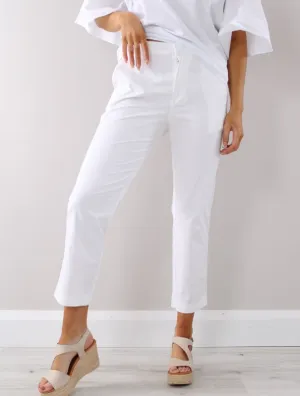 INWEAR<BR>
Anna Lee Nolona Trouser Chinos<BR>
White<BR>