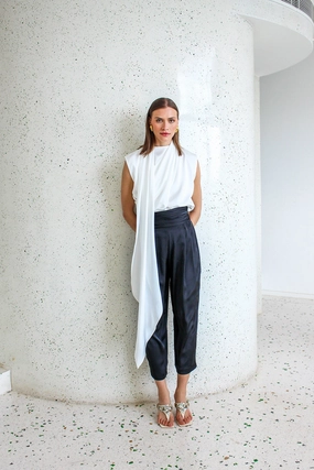 Eco Friendly Dye Process FlexibleWaistband Irene top