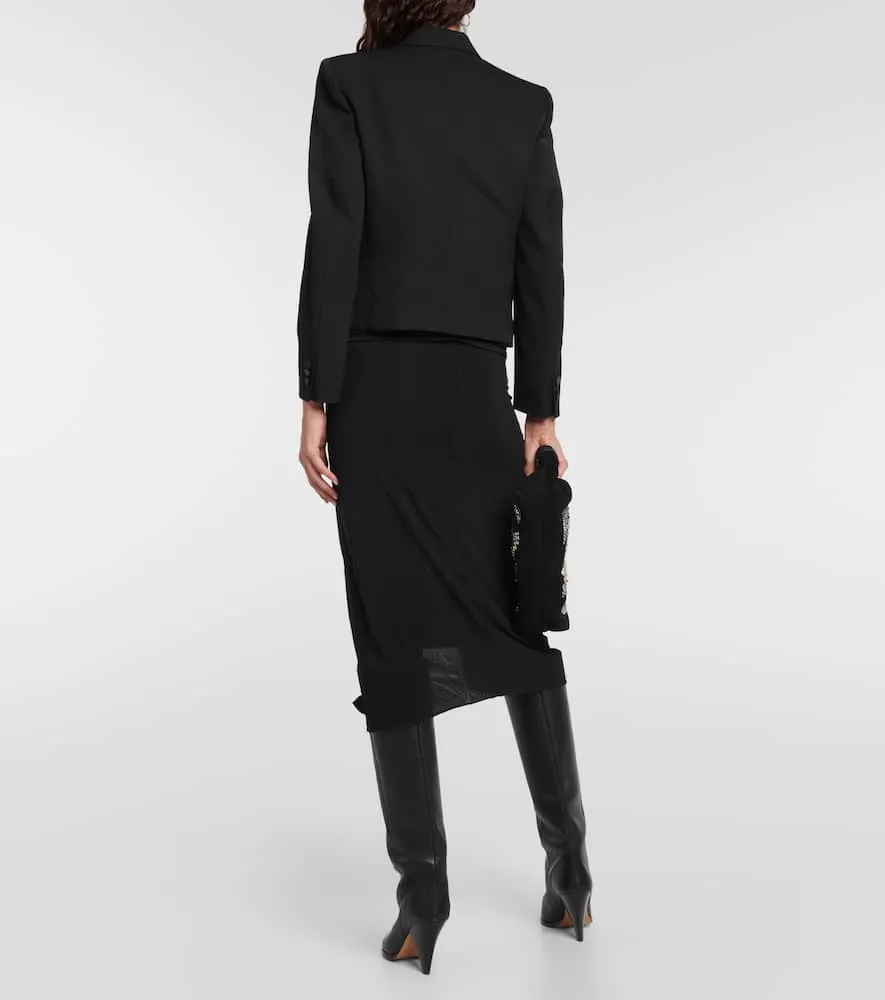 Isabel Marant Hastagd cropped wool tuxedo jacket