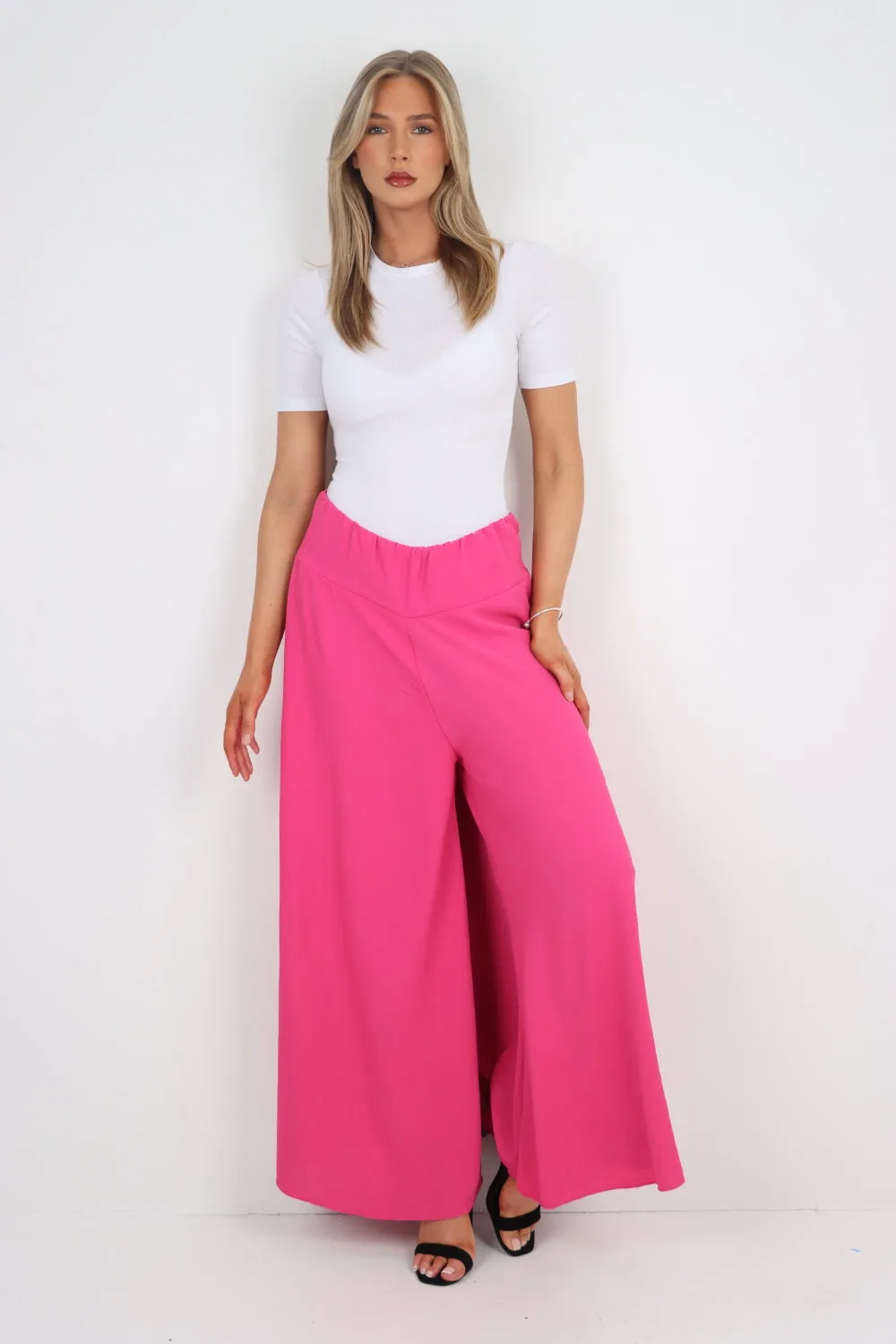 Italian Plain Palazzo Trousers