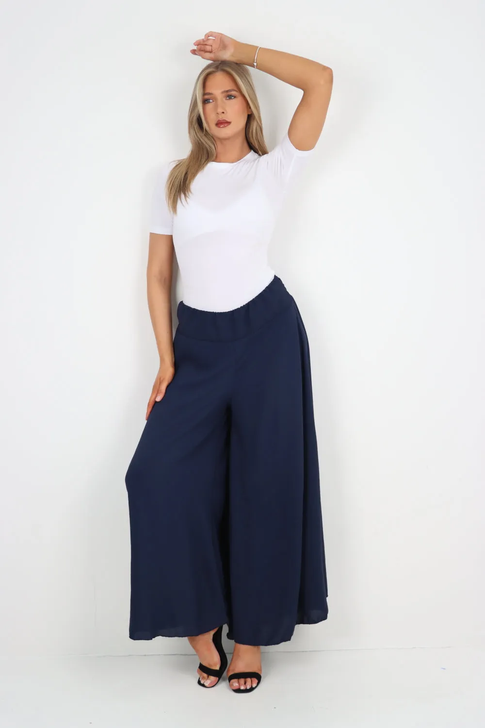 Italian Plain Palazzo Trousers