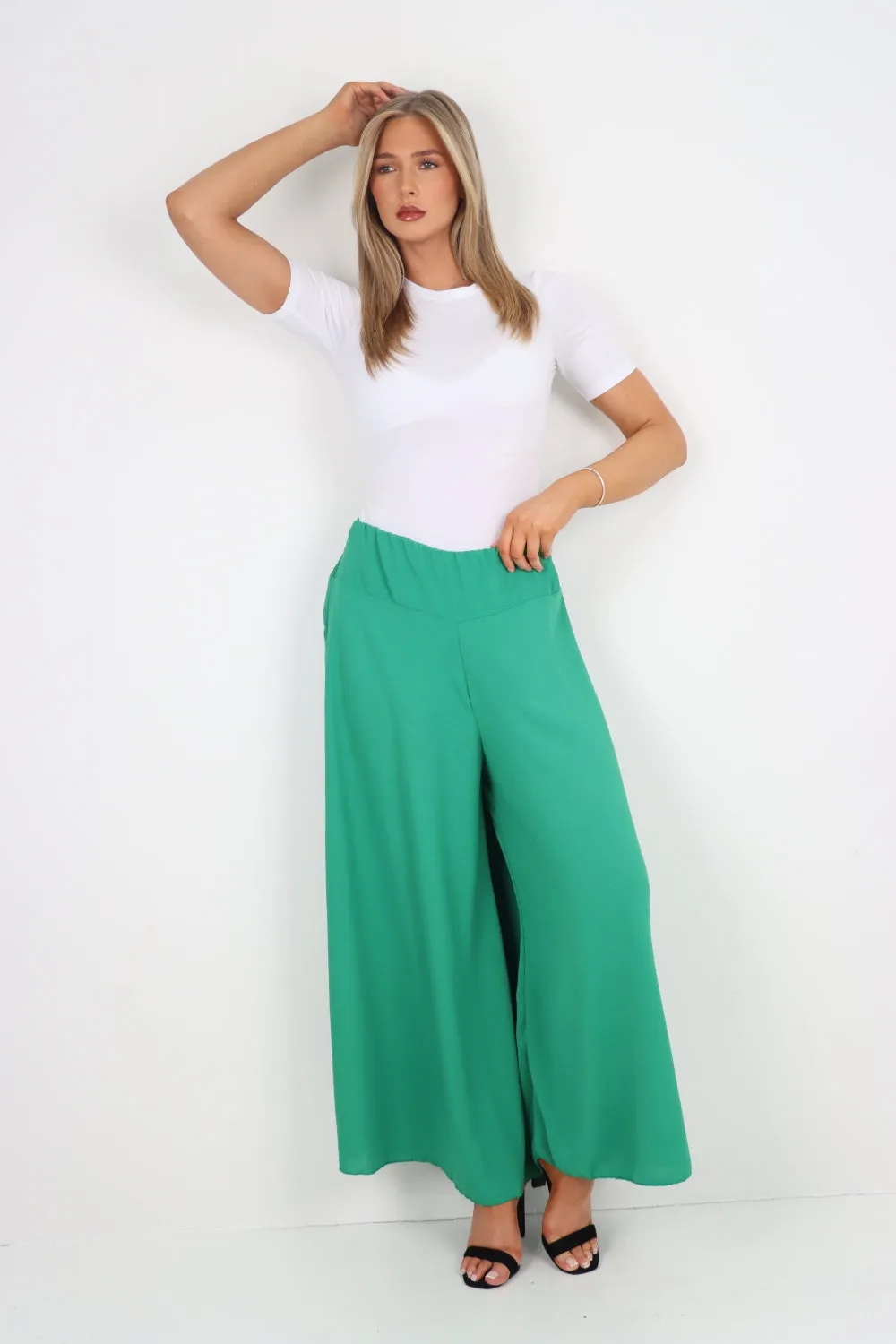 Italian Plain Palazzo Trousers
