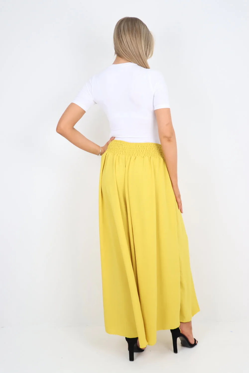 Italian Plain Palazzo Trousers