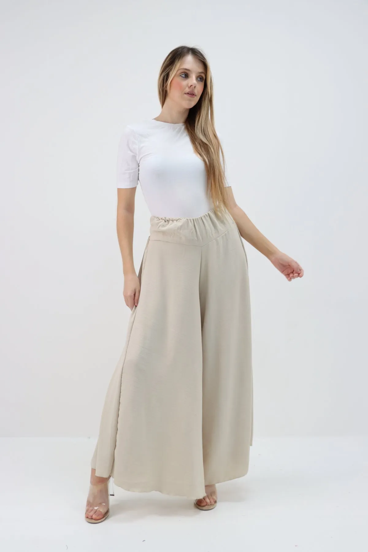 Italian Plain Palazzo Trousers