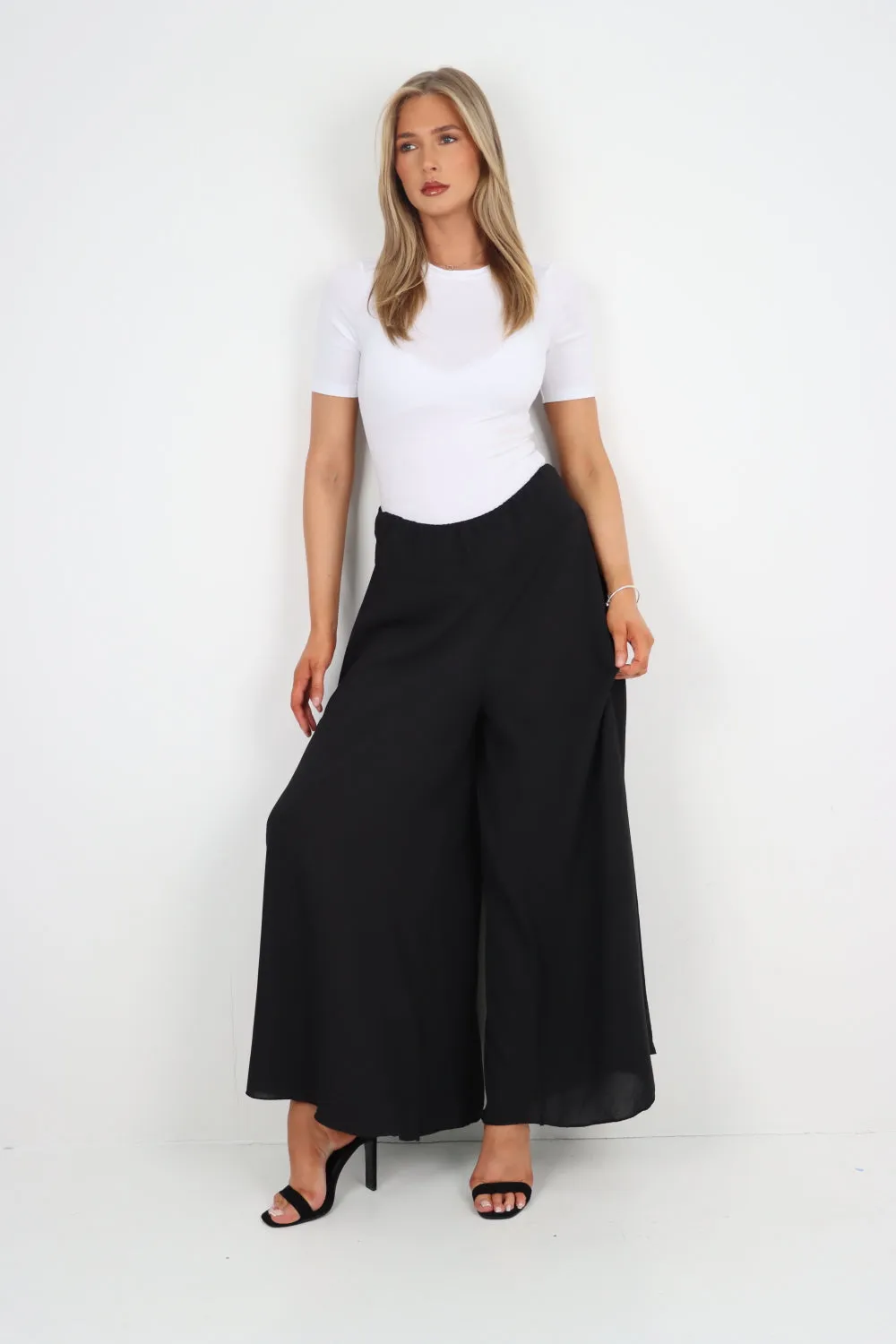 Italian Plain Palazzo Trousers
