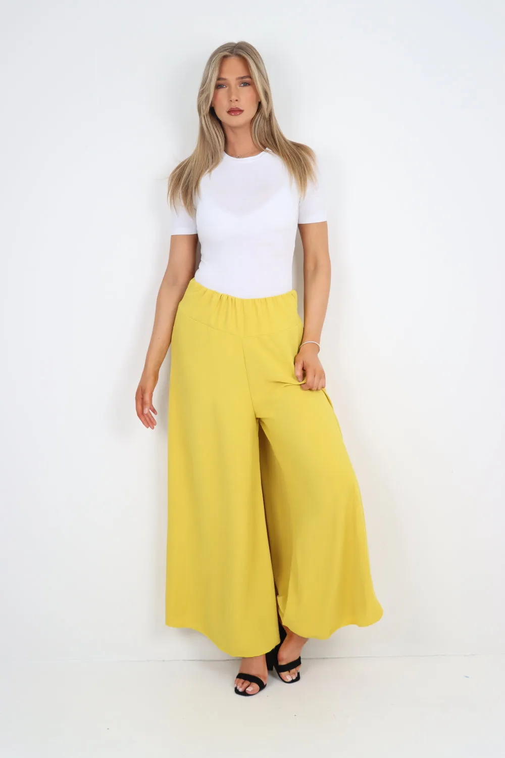 Italian Plain Palazzo Trousers