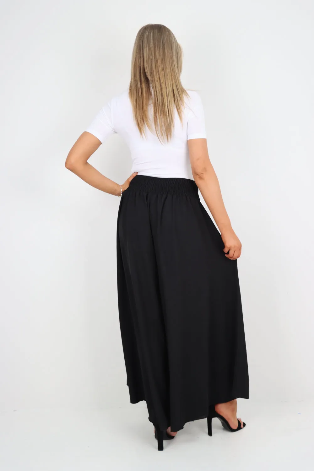Italian Plain Palazzo Trousers