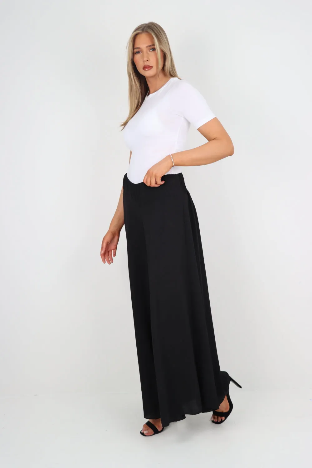 Italian Plain Palazzo Trousers