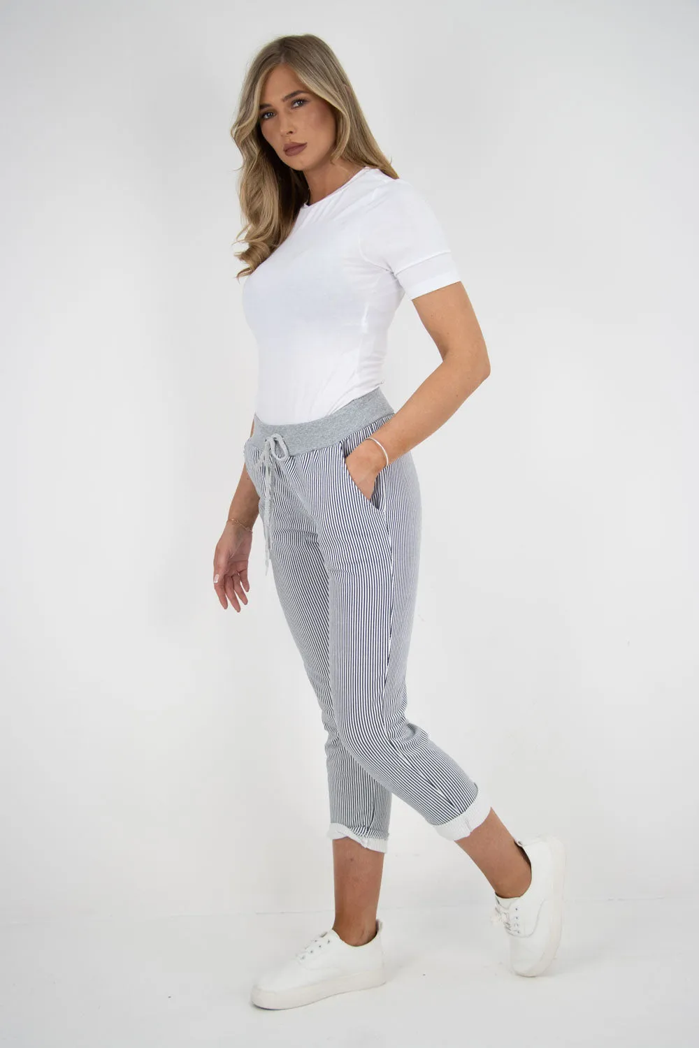 Italian Printed Cotton Ladies Trouser