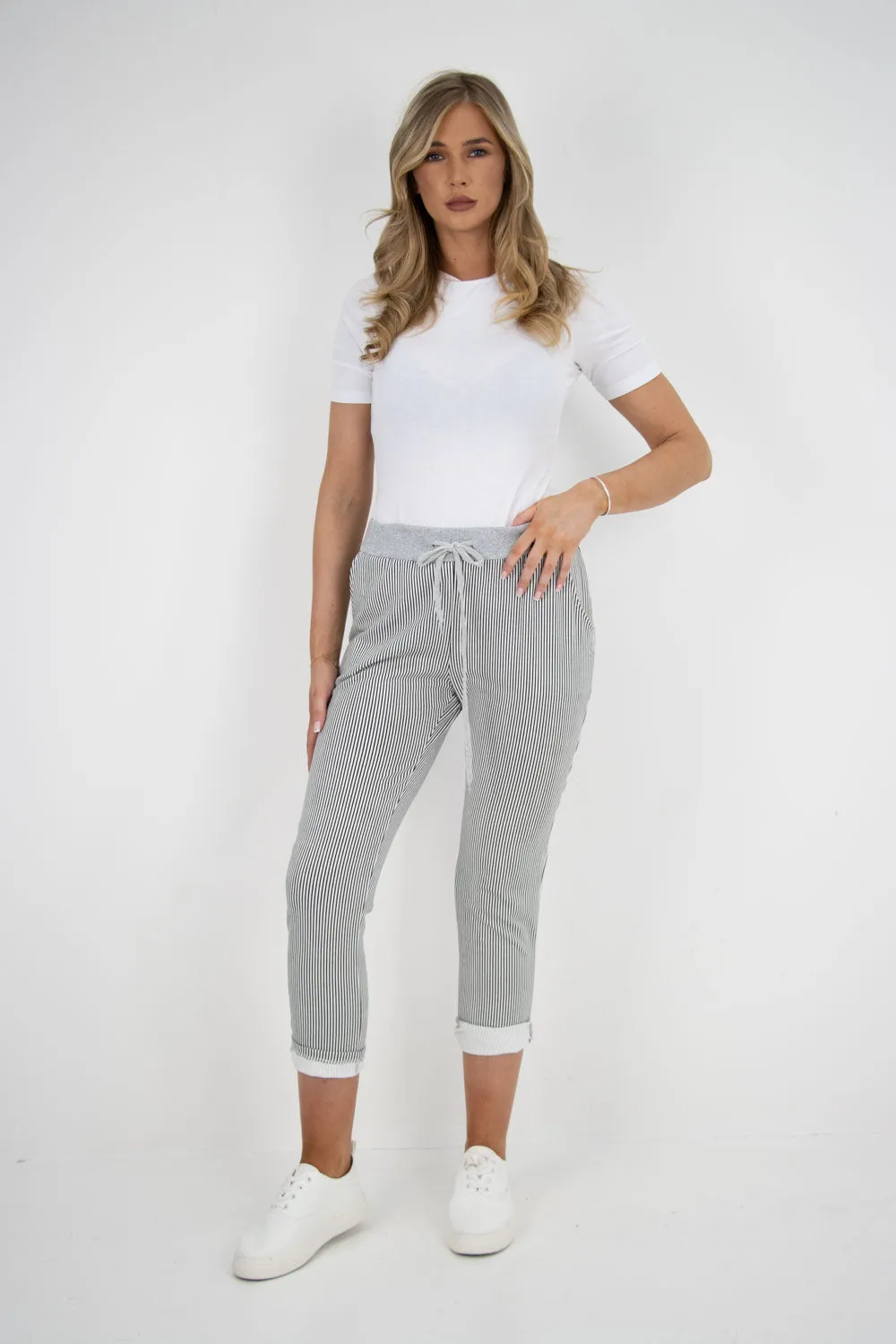 Italian Printed Cotton Ladies Trouser
