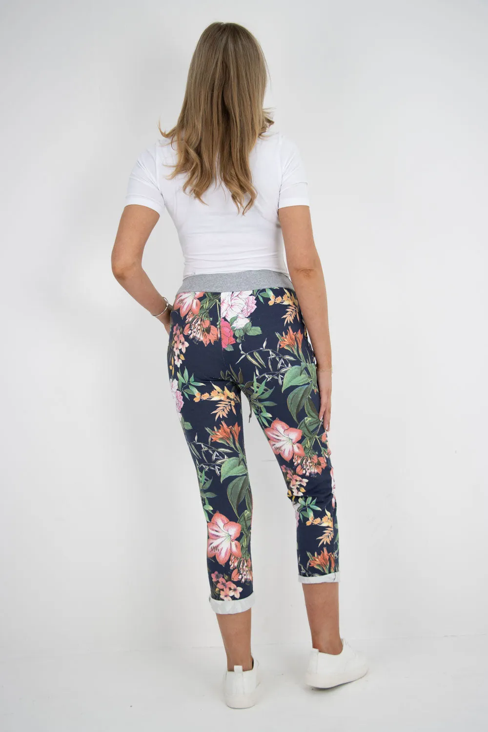 Italian Printed Cotton Ladies Trouser