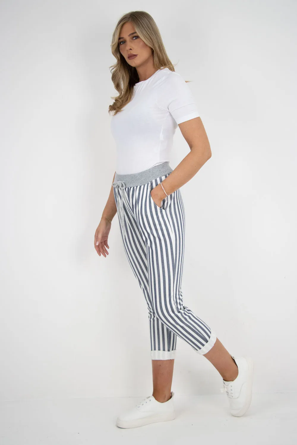 Italian Printed Cotton Ladies Trouser