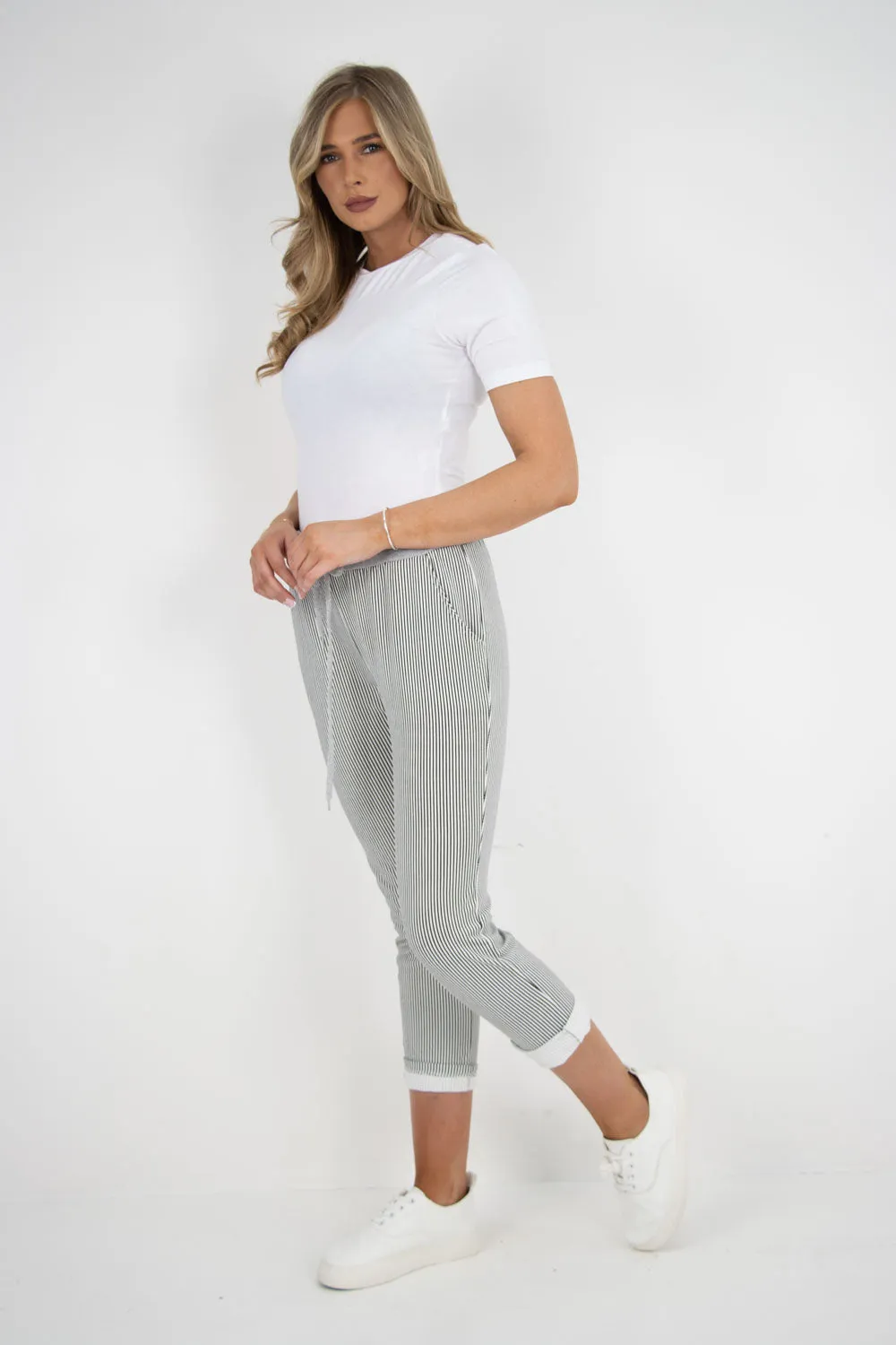 Italian Printed Cotton Ladies Trouser