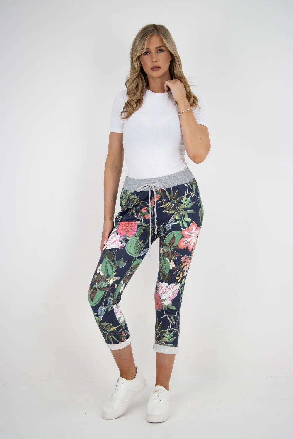 Italian Printed Cotton Ladies Trouser