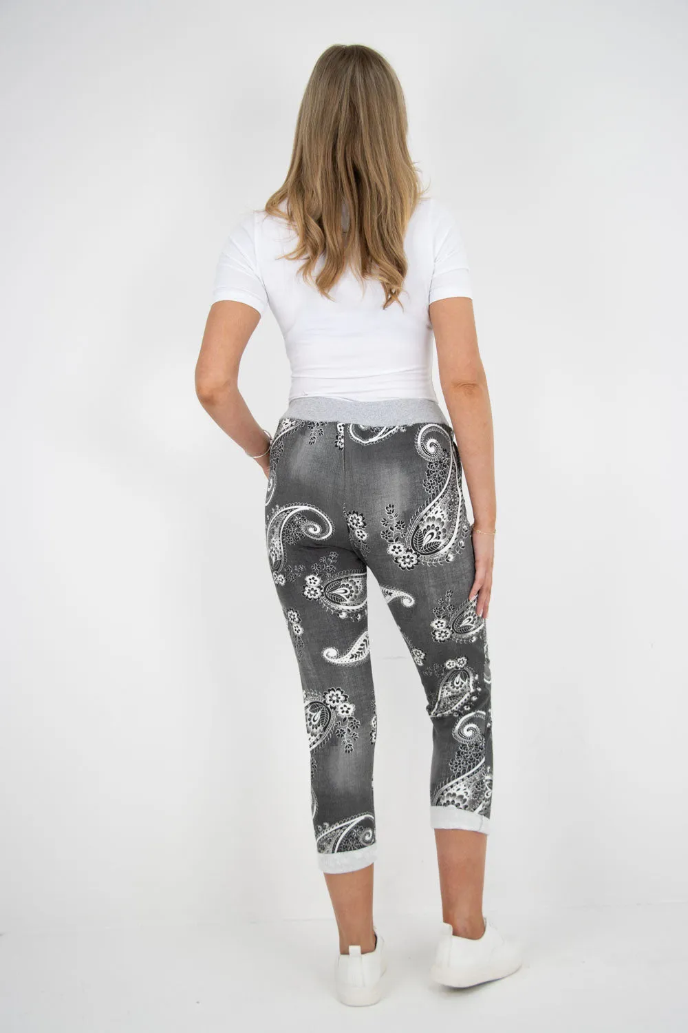 Italian Printed Cotton Ladies Trouser