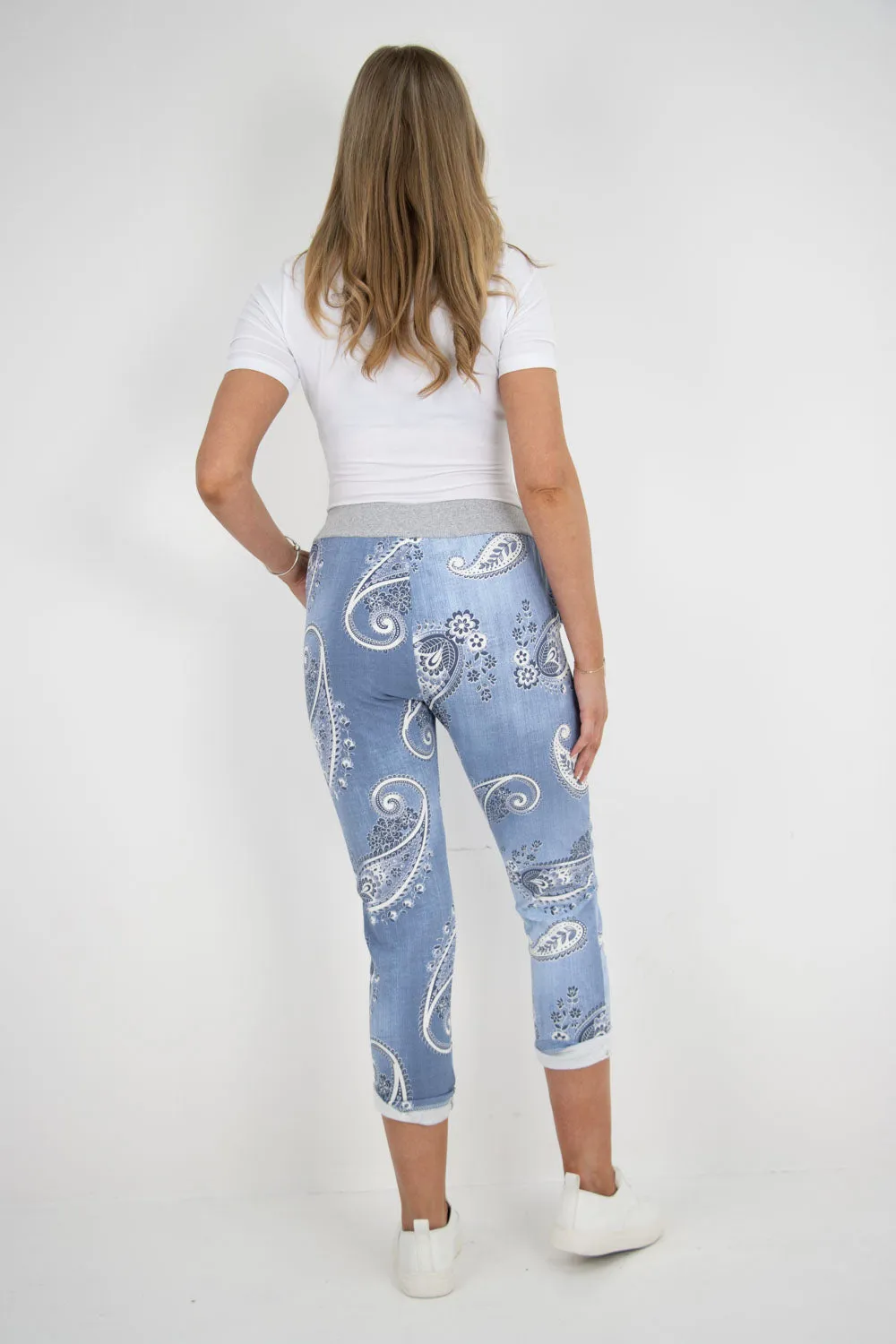 Italian Printed Cotton Ladies Trouser