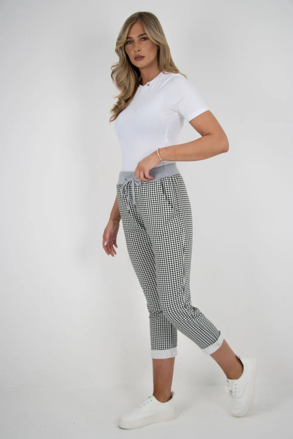 Italian Printed Cotton Ladies Trouser