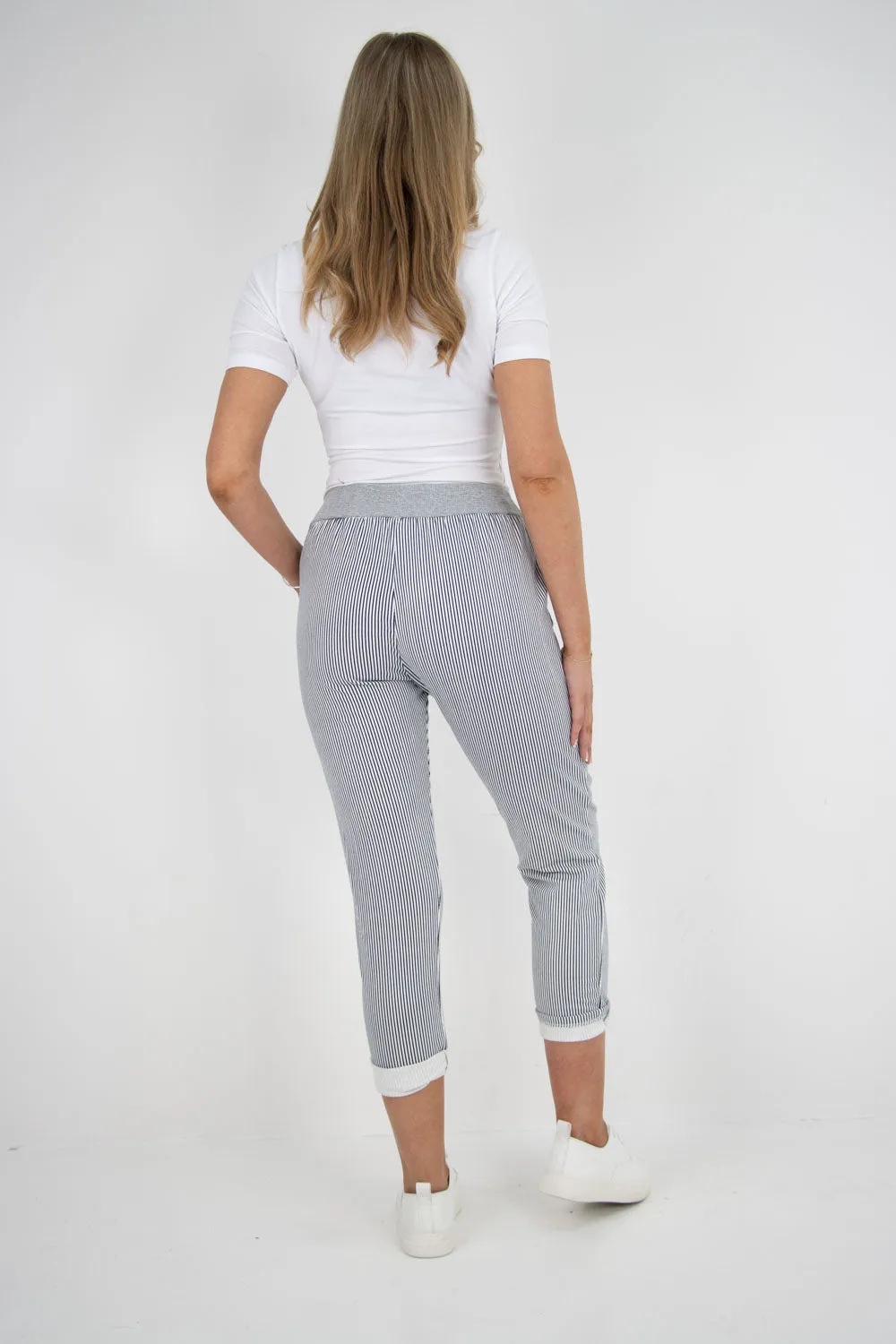 Italian Printed Cotton Ladies Trouser