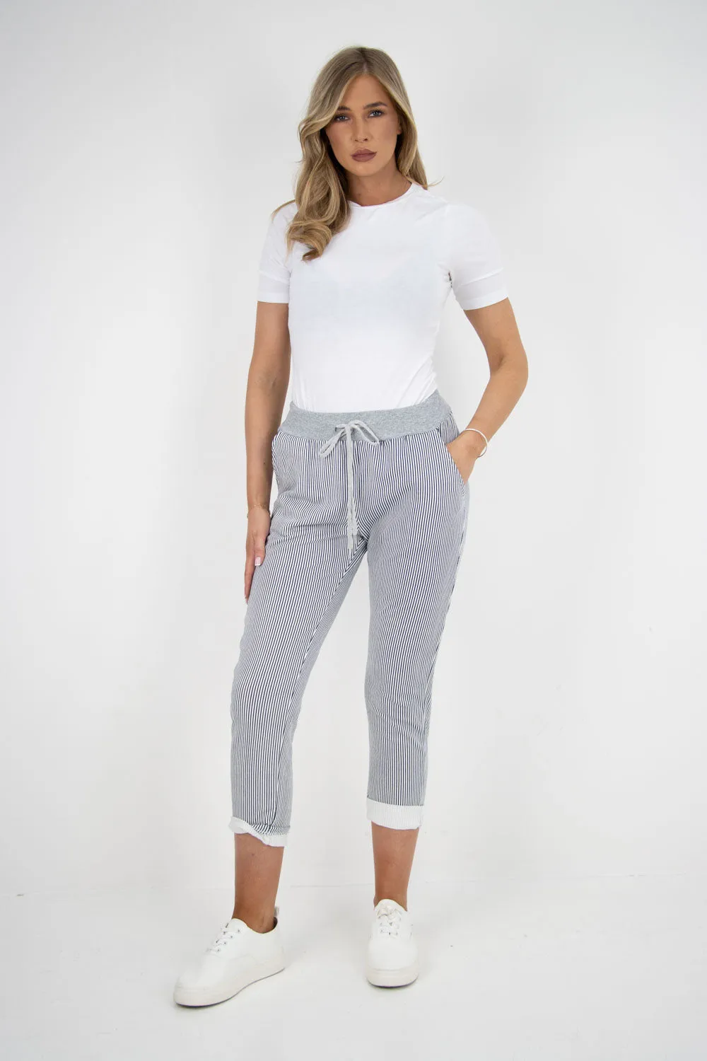 Italian Printed Cotton Ladies Trouser