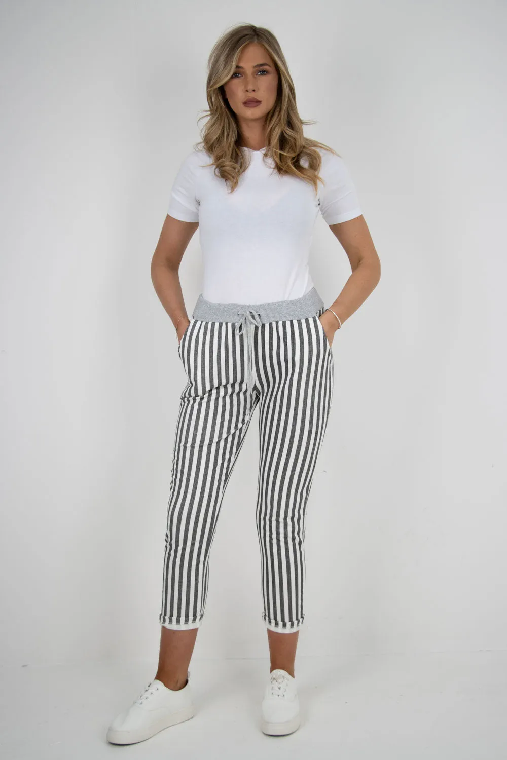 Italian Printed Cotton Ladies Trouser