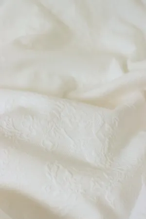 Ivory Floral Embossed Jacquard Knit