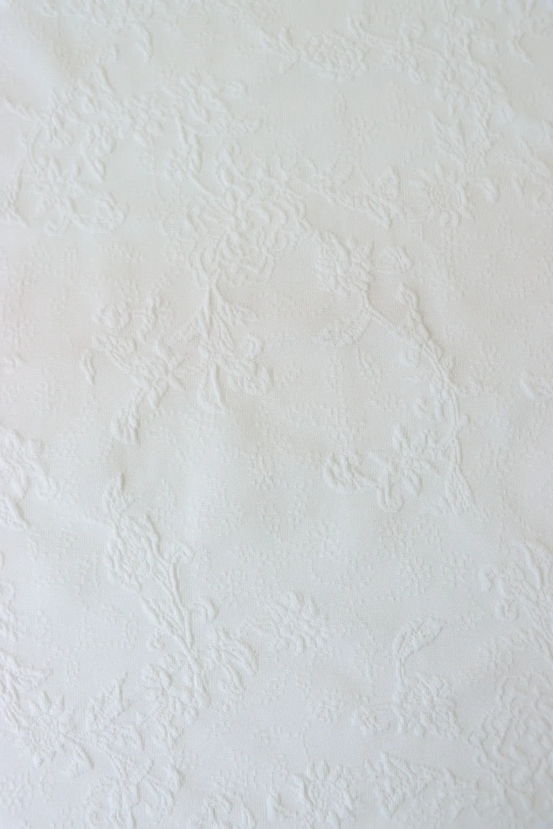 Ivory Floral Embossed Jacquard Knit