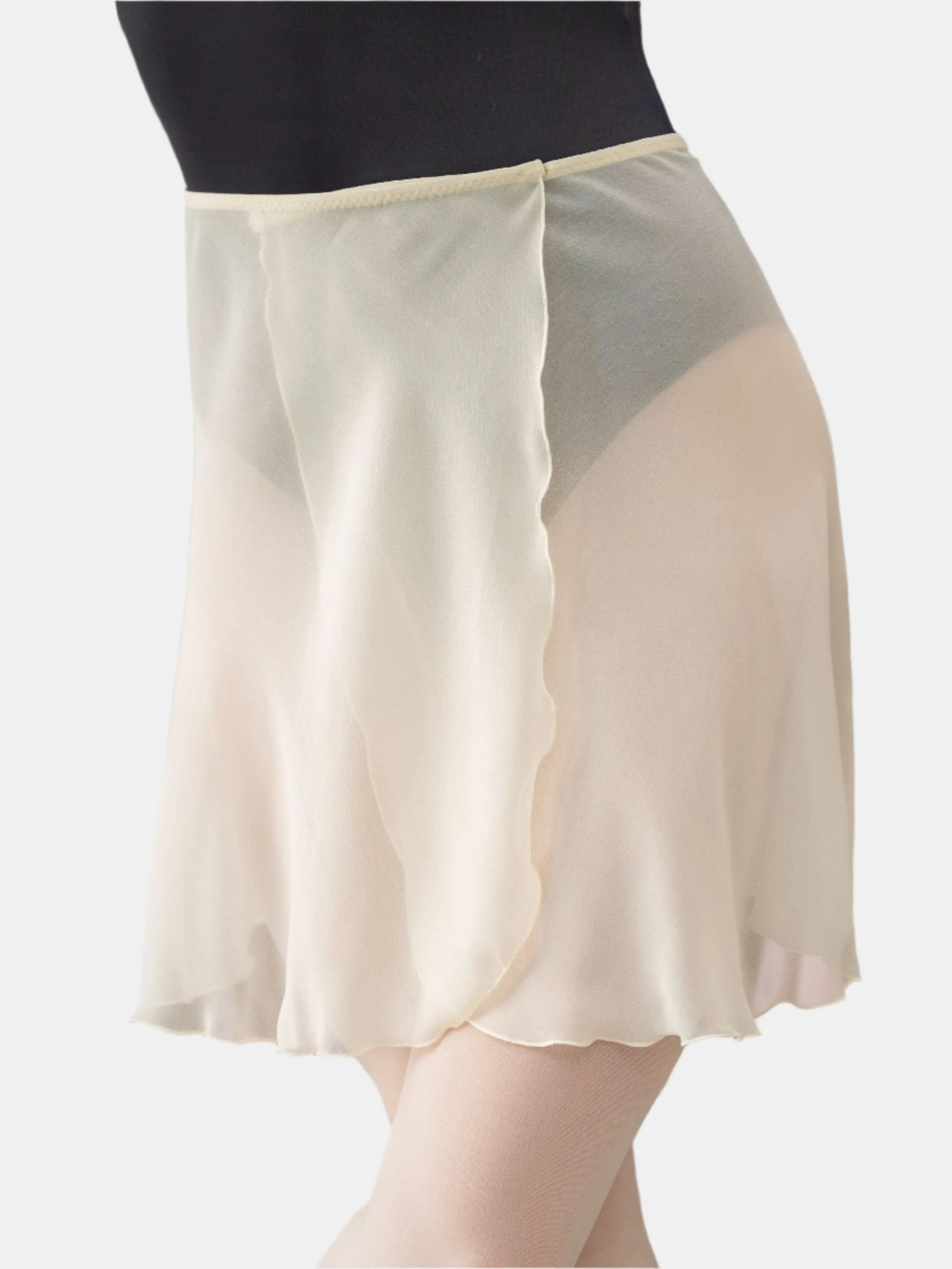 Ivory Wrap Short Dance Skirt MP345