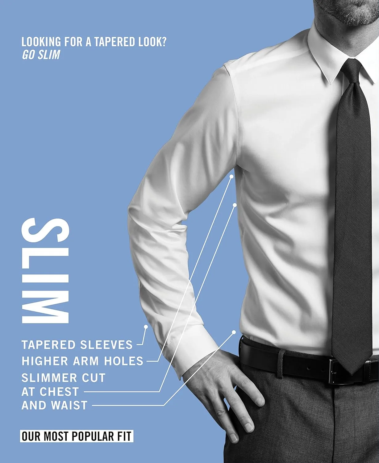 IZOD Men's Dress Shirt Slim Fit Stretch Fx Cooling Collar Solid