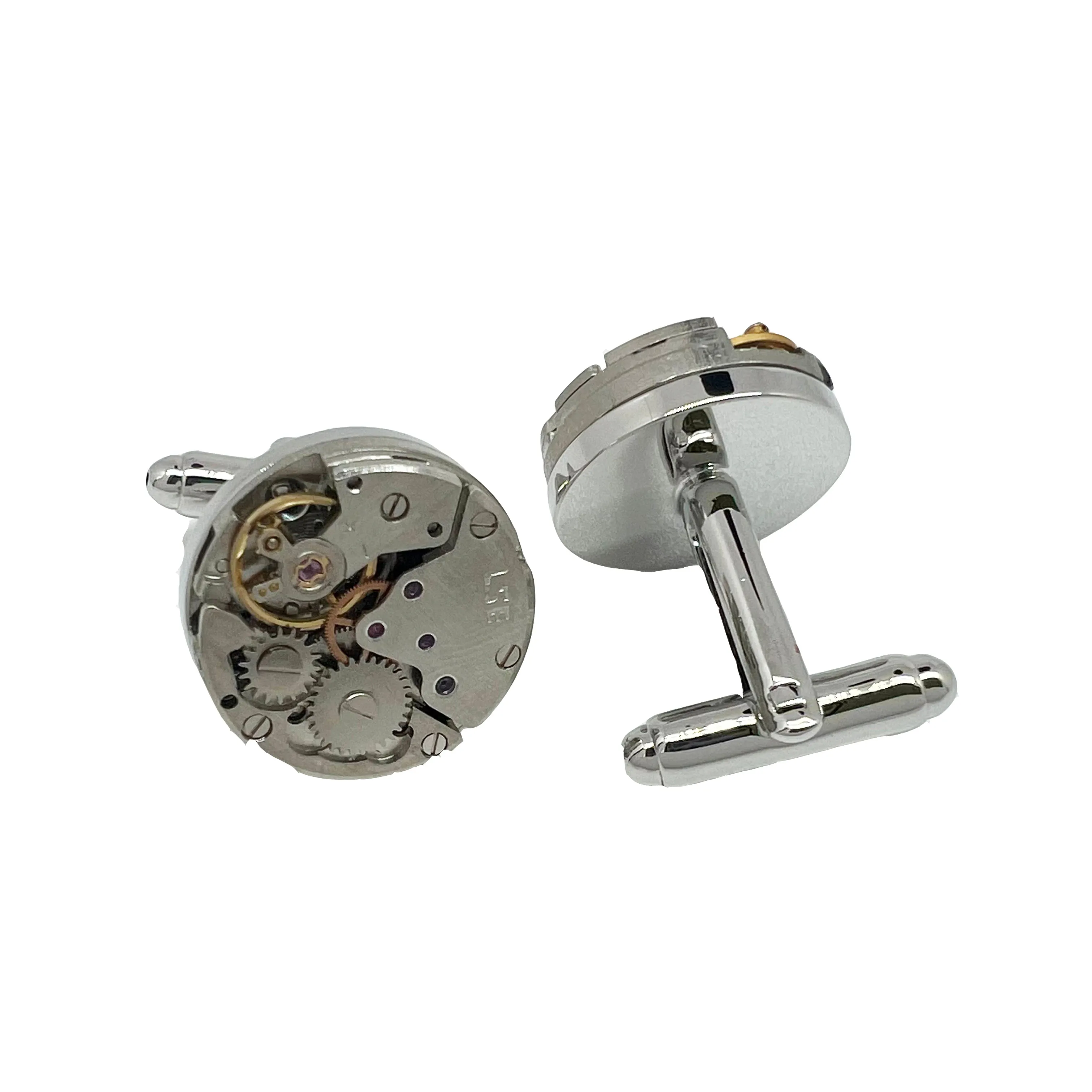 James Adelin Silver Gear Circular Cuff Links