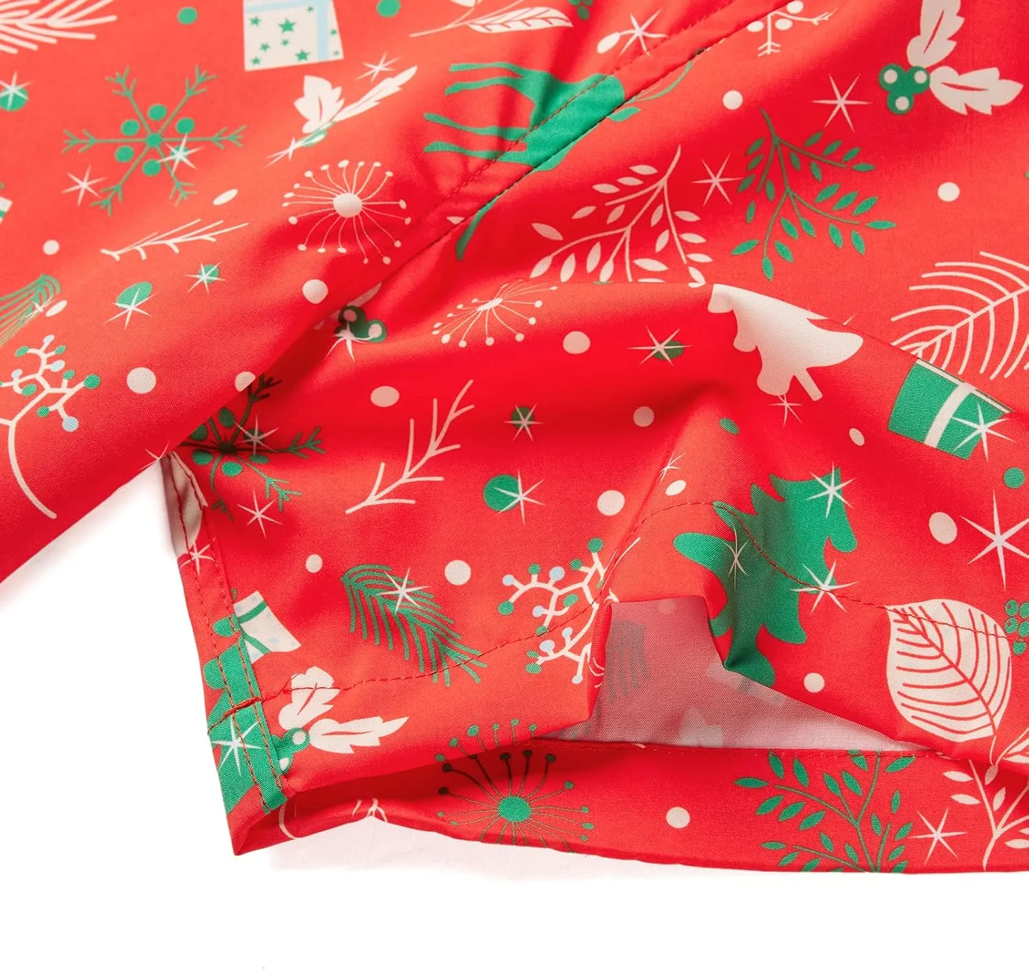 J&DHUASHA Christmas Hawaiian Shirt for Men Short Sleeve Button Down Santa Vacation Dress Shirts