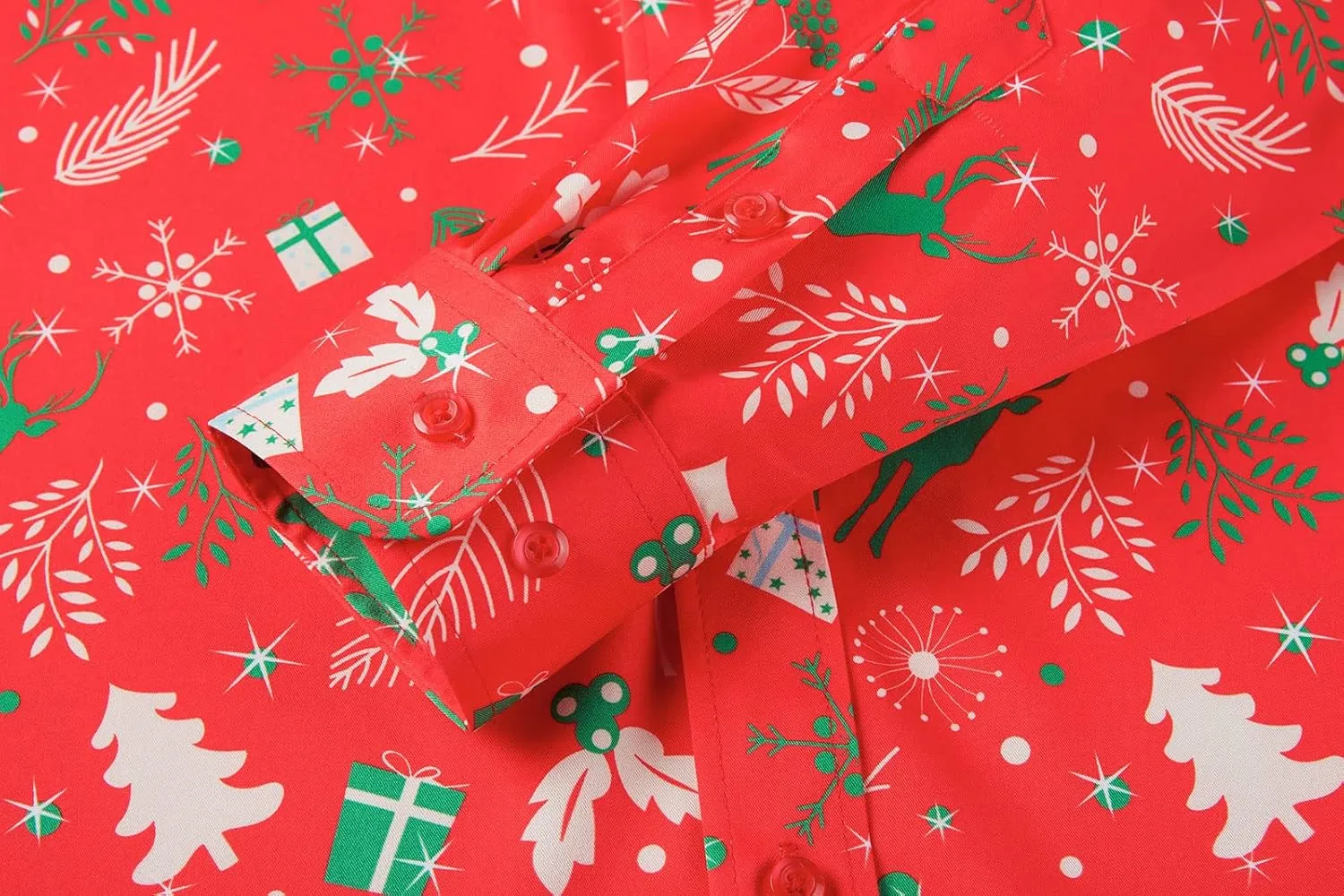 J&DHUASHA Christmas Hawaiian Shirt for Men Short Sleeve Button Down Santa Vacation Dress Shirts
