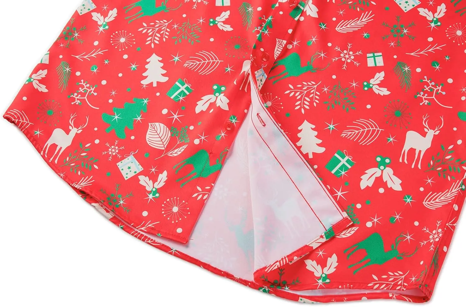 J&DHUASHA Christmas Hawaiian Shirt for Men Short Sleeve Button Down Santa Vacation Dress Shirts