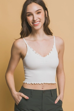 MeshVentilation SheerLayering Jenna Seamless Ribbed Cami