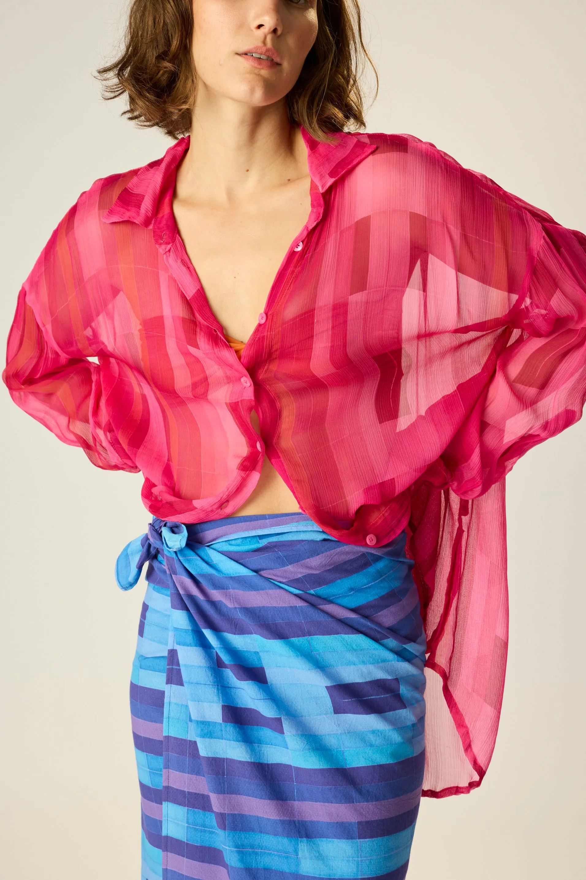 JENNIFER SHIRT Low Impact Manufacturing High Neck Design