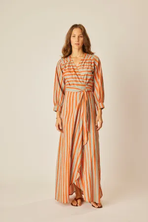 KATE LONG SLEEVE MAXI animal-print Flattering Comfort Wear