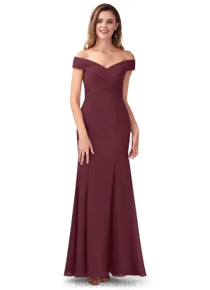 Johanna Floor Length Straps Sleeveless Sheath/Column Bridesmaid Dresses