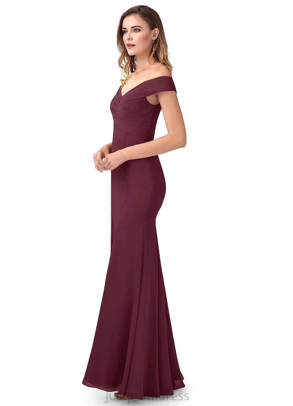 Johanna Floor Length Straps Sleeveless Sheath/Column Bridesmaid Dresses