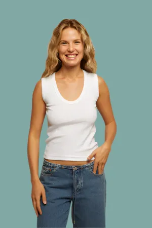 Jordan Pointelle U Tank Top YarnDyeStripe Lightweight Design