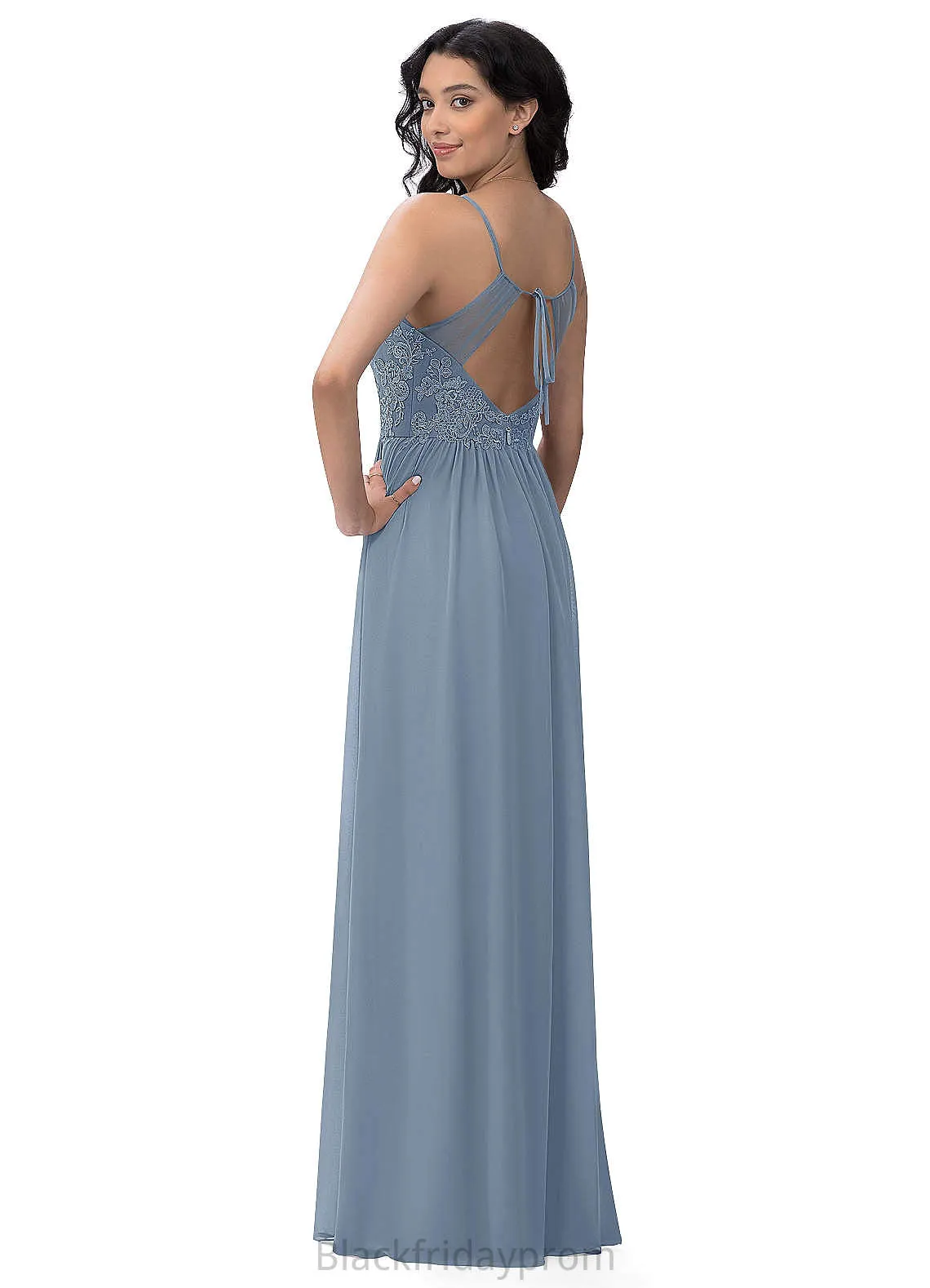 Judy Natural Waist Tea Length Satin Sleeveless Spaghetti Staps Sheath/Column Bridesmaid Dresses
