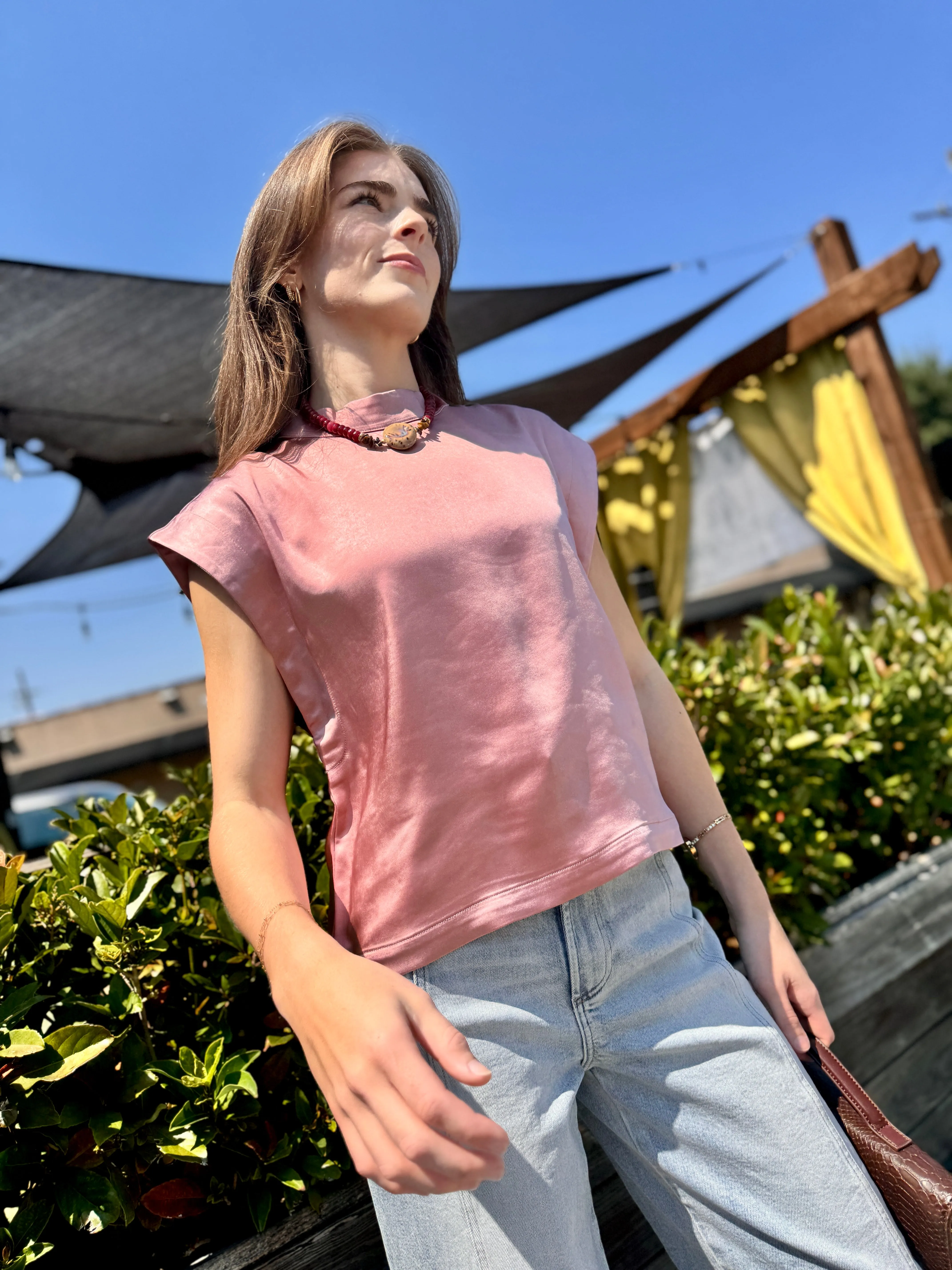 Multi Pocket Configuration RibbedNeckline Julian Top