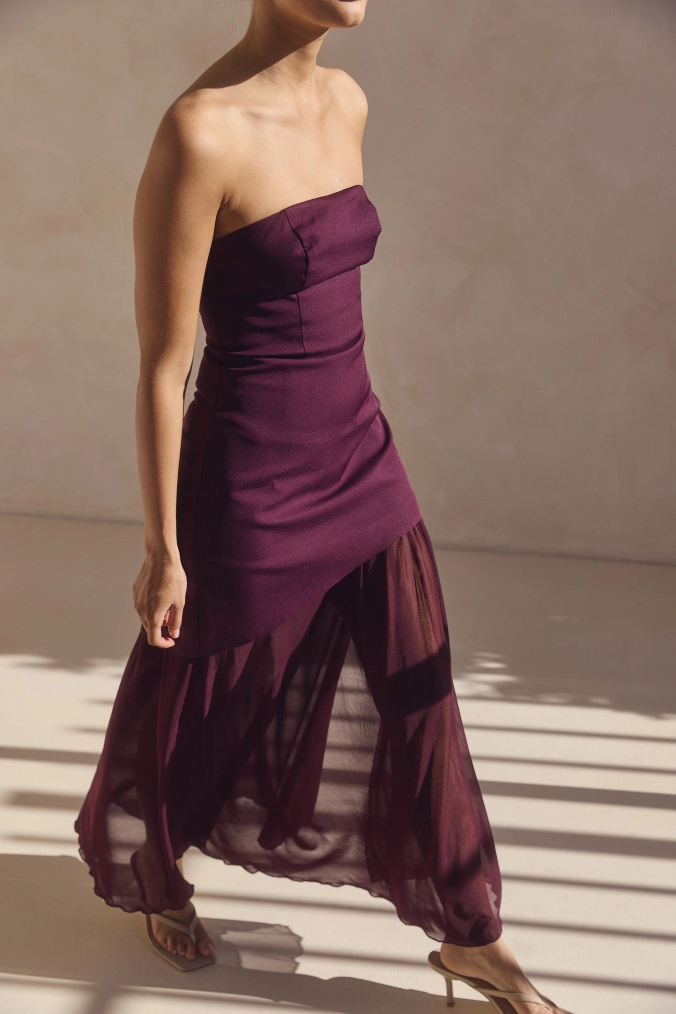 Juliana Maxi Dress (Plum) Breathable