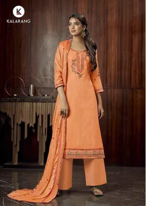 Kalarang Launched Milah Jam Silk Cotton Casual Wear Salwar Suits