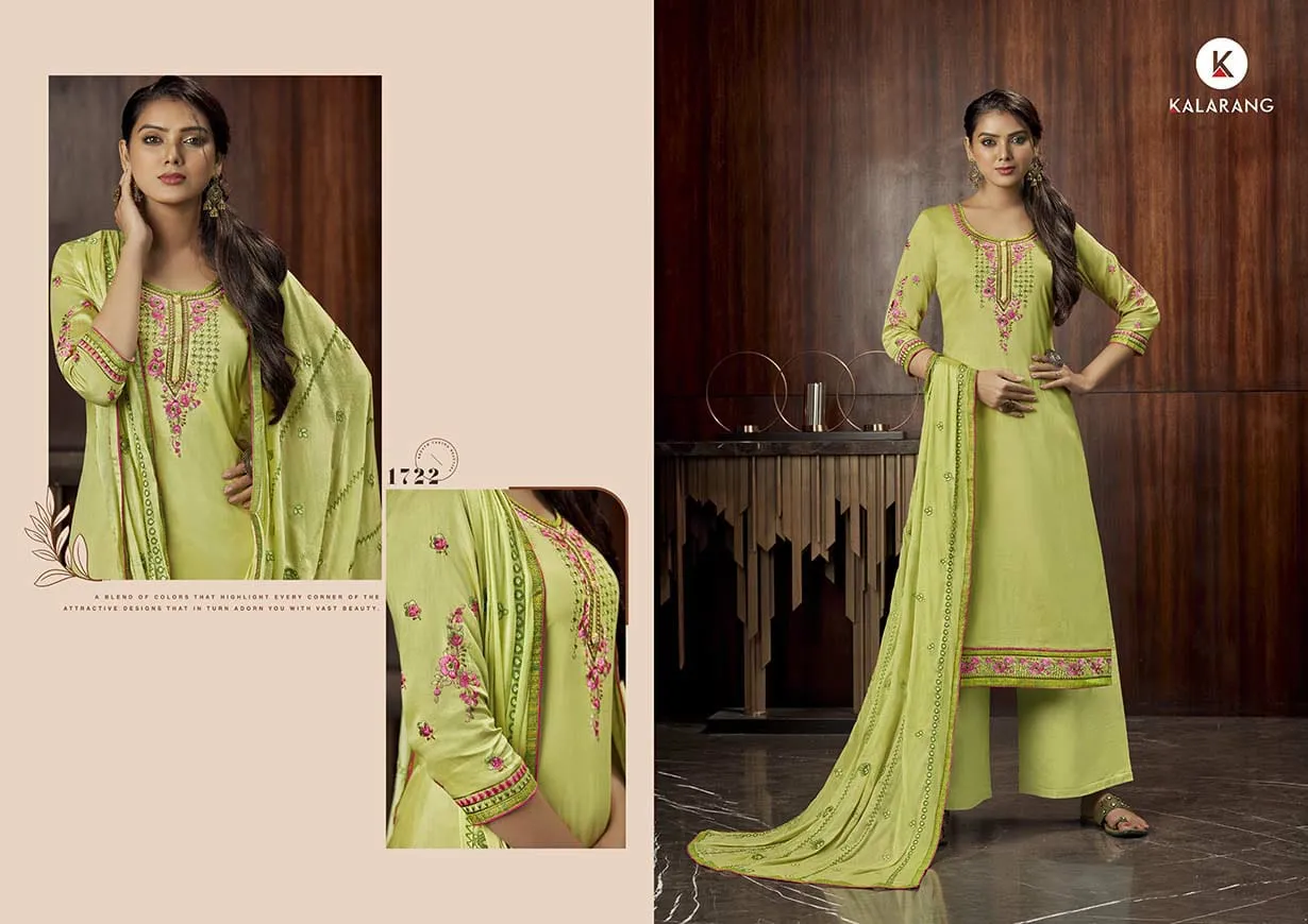 Kalarang Launched Milah Jam Silk Cotton Casual Wear Salwar Suits