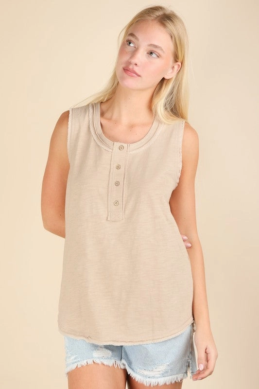 Karly Solid Knit Sleeveless Comfy Top Minimalist Styling