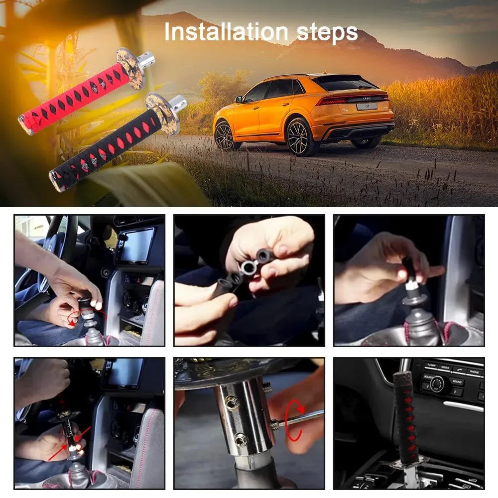 Katana Shift Knob - Universal Car Gear Shift Knob Short Samurai Sword