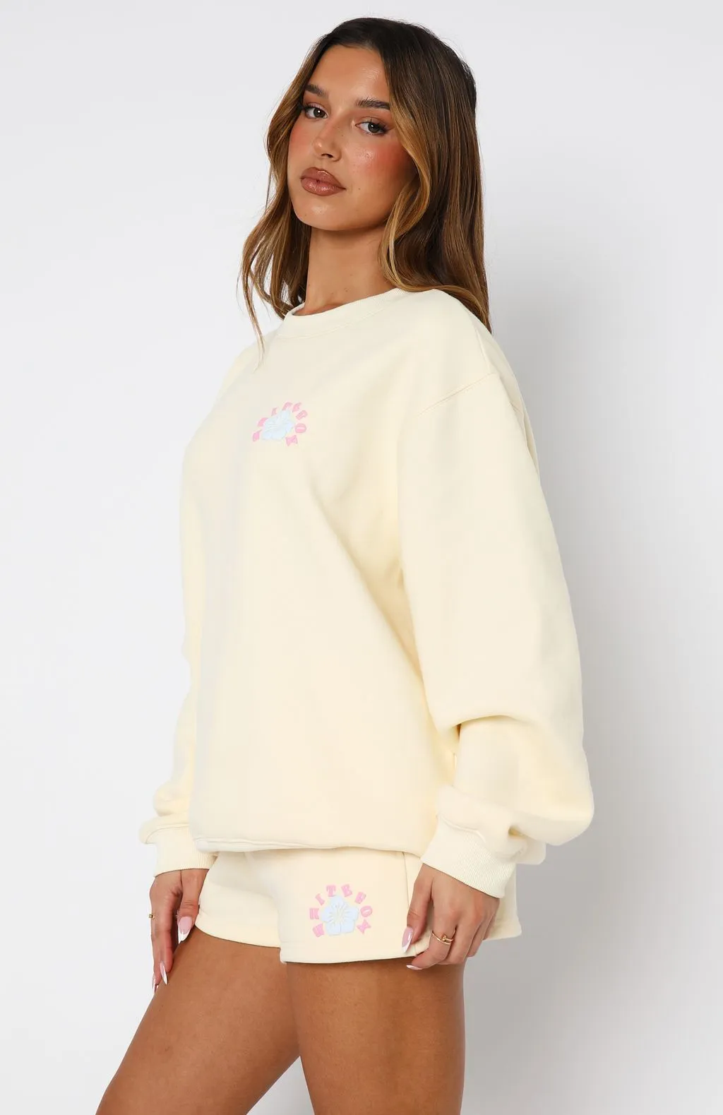 Inner Layer Keep Blooming Oversized Sweater Lemon