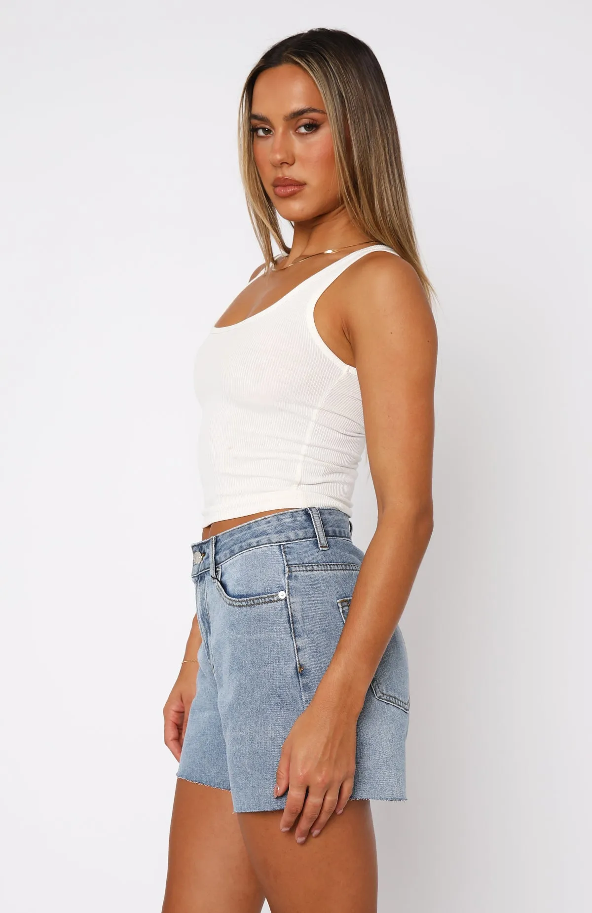 Keep It Brief Denim Shorts Blue Casual Active TearResistantBuild