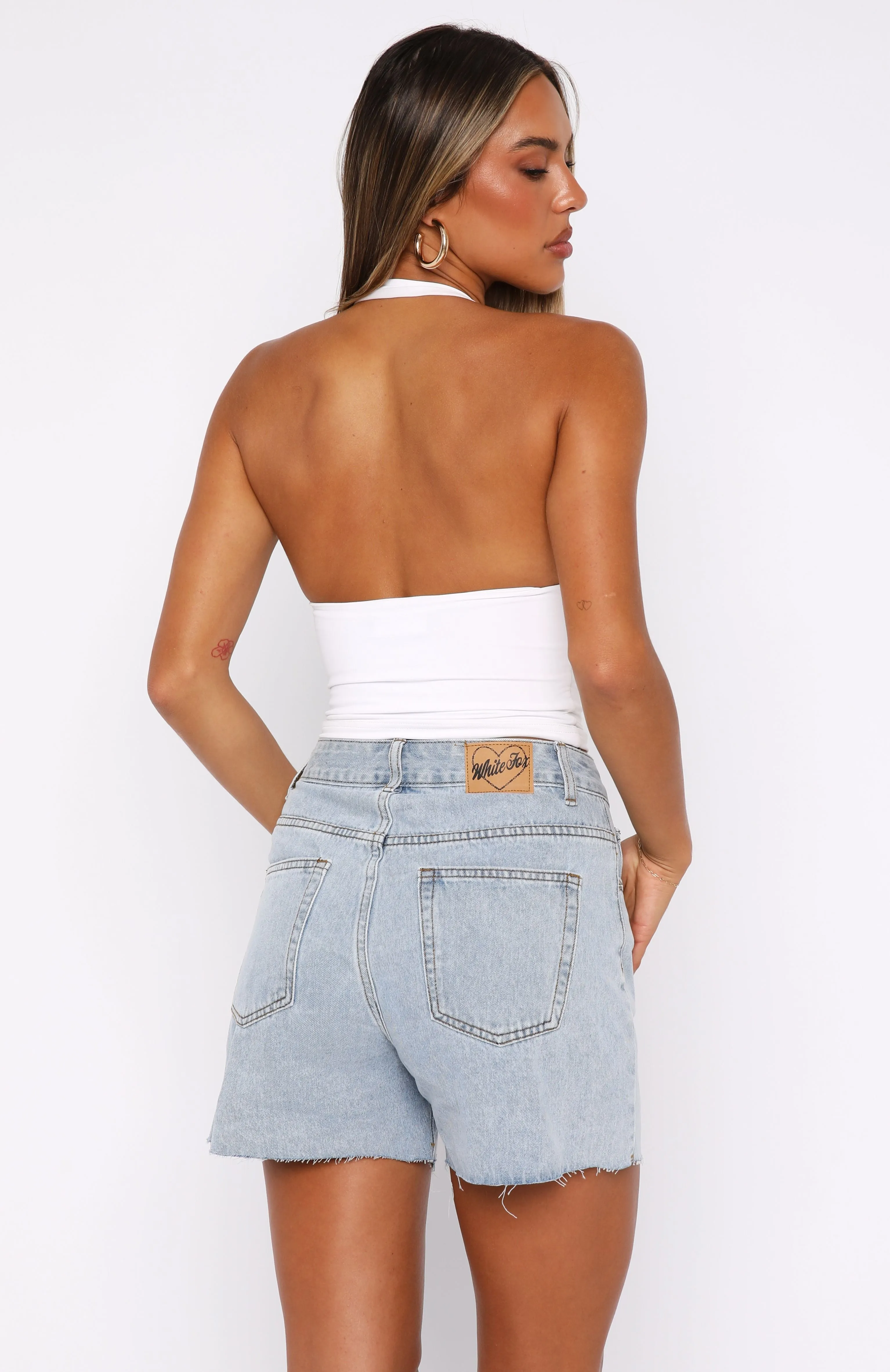 Keep It Brief Denim Shorts Light Blue Chill Design Sporty Layer