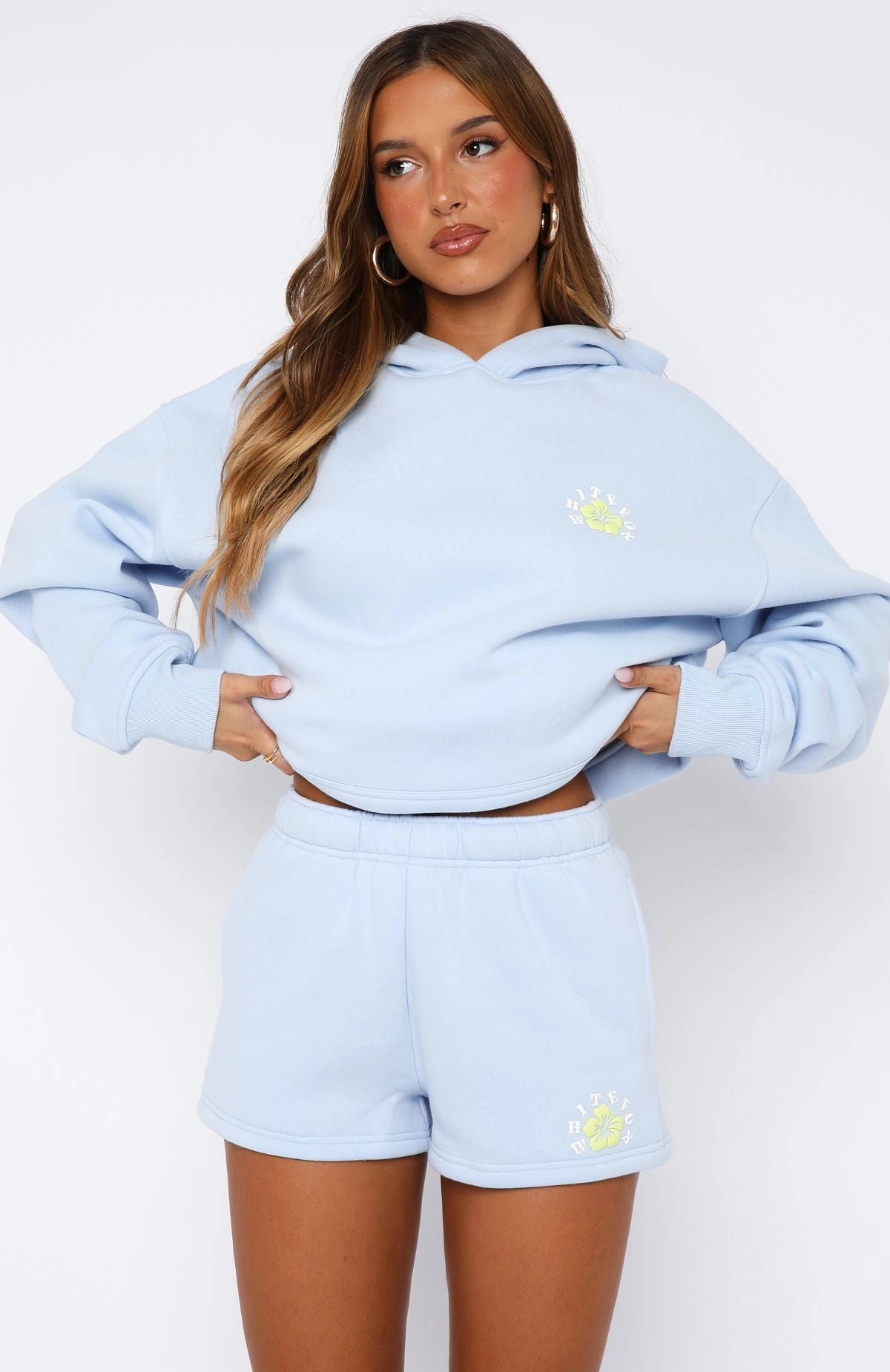 Keep Blooming Lounge Shorts Blue Chill Evening