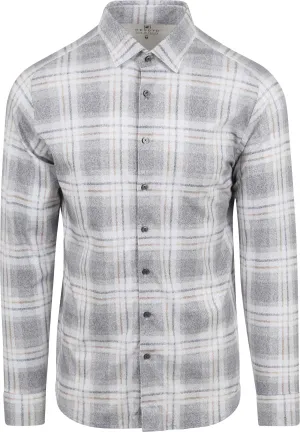 Kent Long Sleeve Checkered Shirt - Grey